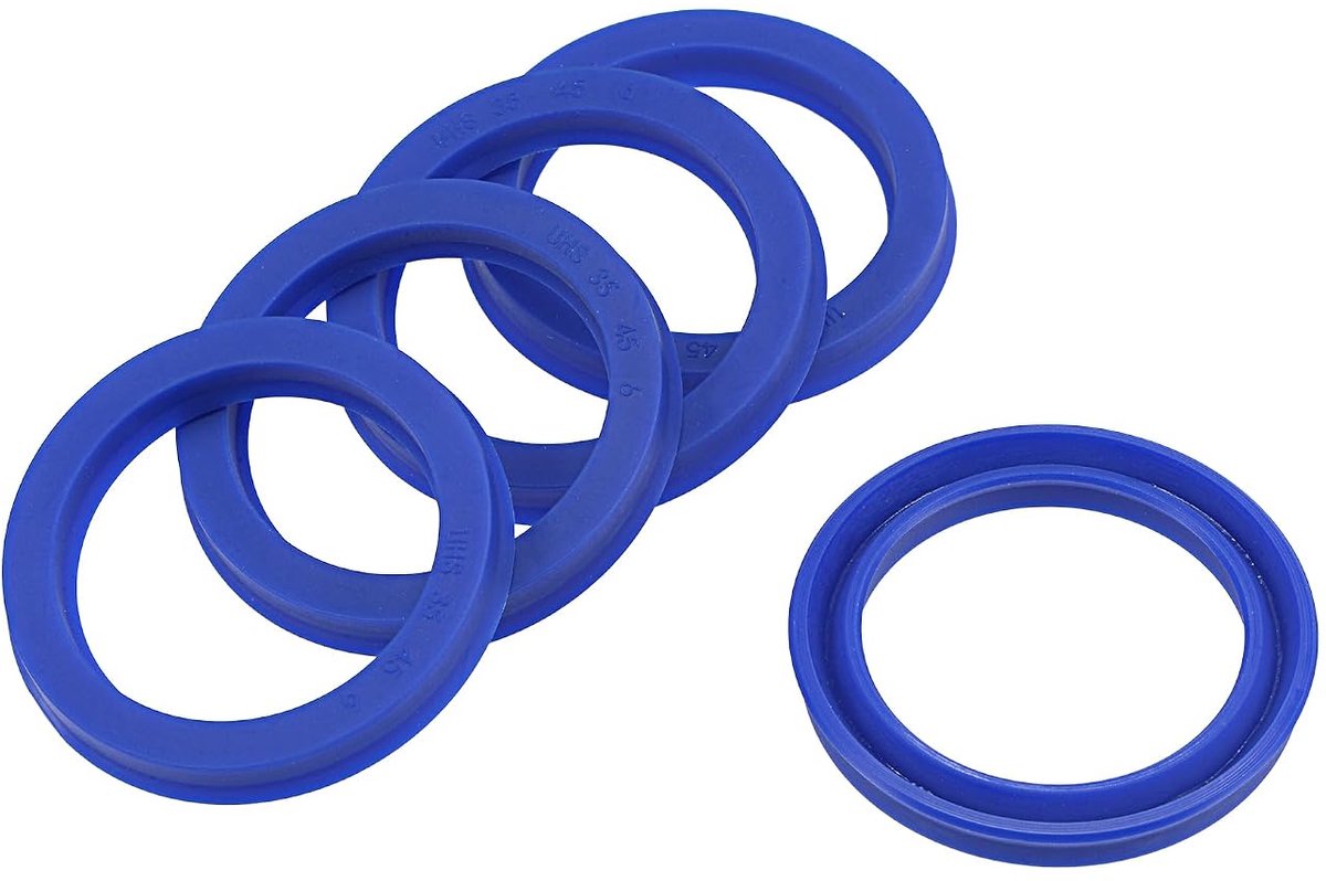 Radiaalasafdichtringen, industriële PU-olieafdichtingen voor hydraulische cilinders (blauw, 35 mm ID x 45 mm OD 6 mm breed)
