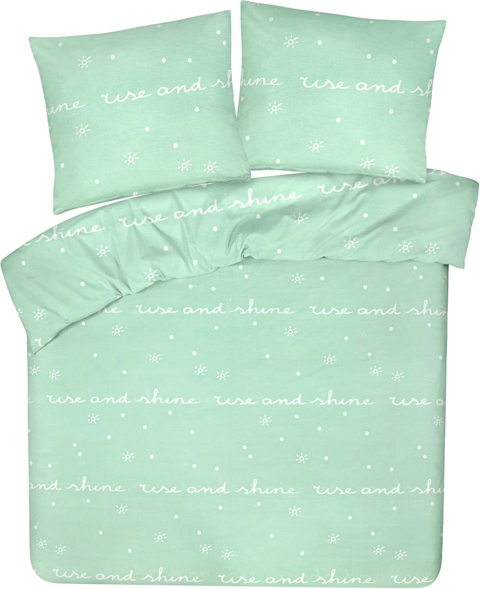 Dekbedovertrek 200x200 cm - 100% katoen - rise and shine - comfortabel slapen - SnelShoppen