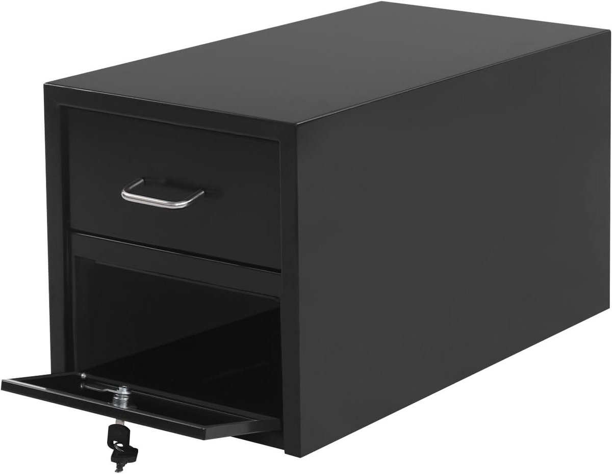Pakket brievenbus - Postkast pakketten - Veilig pakketten ontvangen - Sleutelvergrendeling - 535 cm breed - Zwart