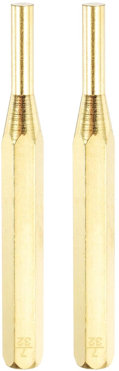 2 stuks messing punten, 7/32 inch, niet-metalen aandrijfstiftpunten, cilindrische uitlijningspunten voor horlogereparatie, sieraden en handwerk