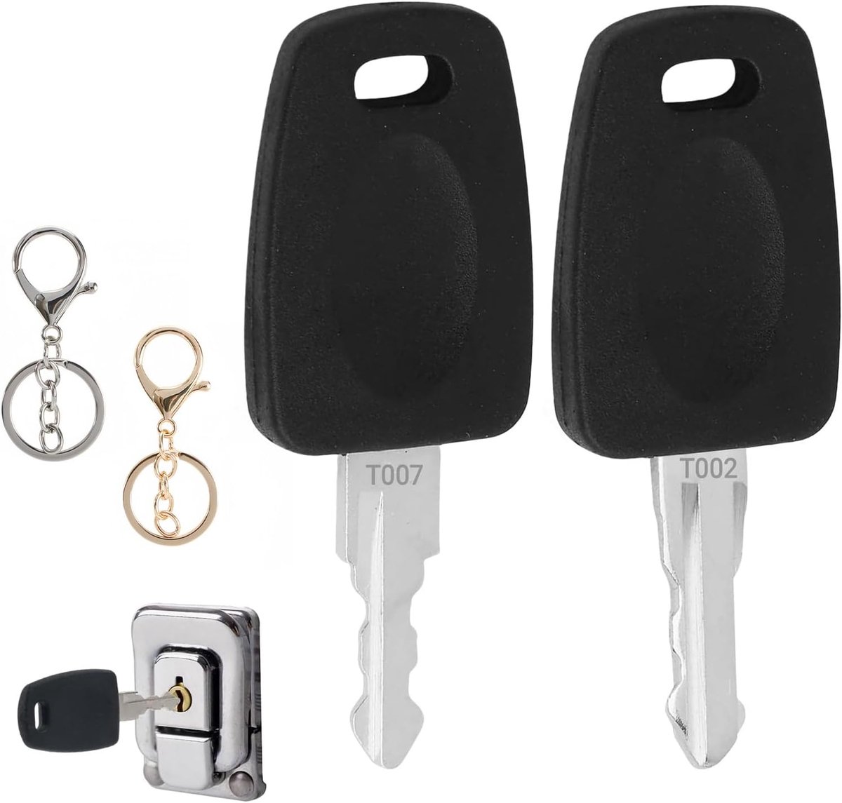2 stuks sleutels compatibel met TSA, 007&002, reissleutel, voor koffer, sleutel voor het vergrendelen van Tsa bagage, reddingssleutel voor hangslot, koffer, TSA-hangslot, vliegtuigkoffer