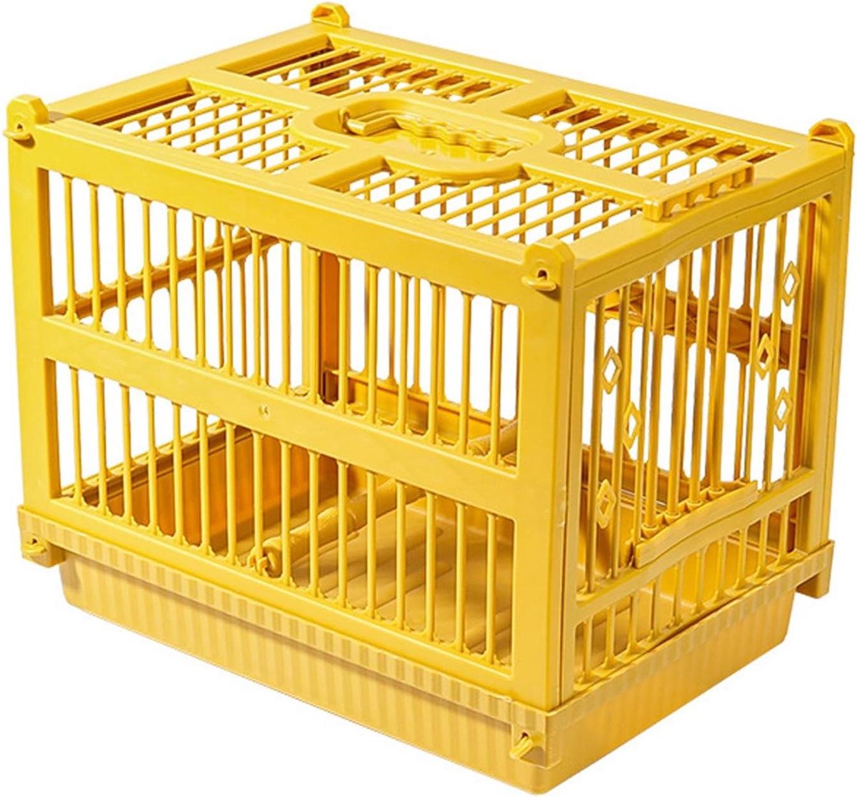 Reiskooi Vogels - Vogeltransportkooi Draagbaar - Veilig Vervoeren - Gereedschapsloos Ontwerp - 31x21.5x10 cm - Enkele Attribuut