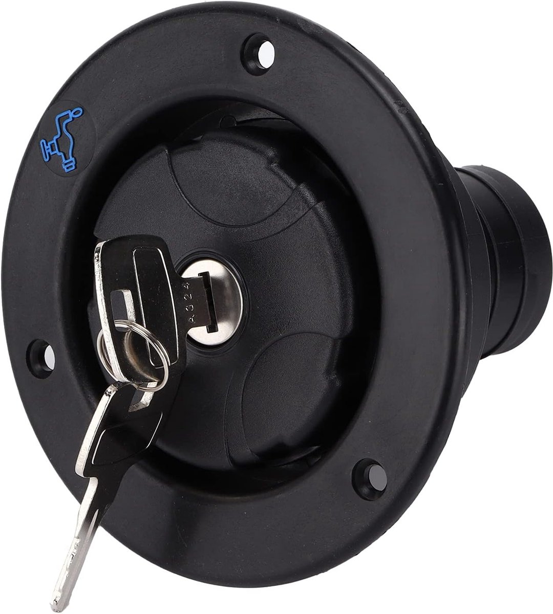 waterdichte watervulstop inlaat tankuitrusting met 2 sleutels geschikt voor deurplaat met 30-40 mm voor camper, camper, aanhanger, caravan, boot