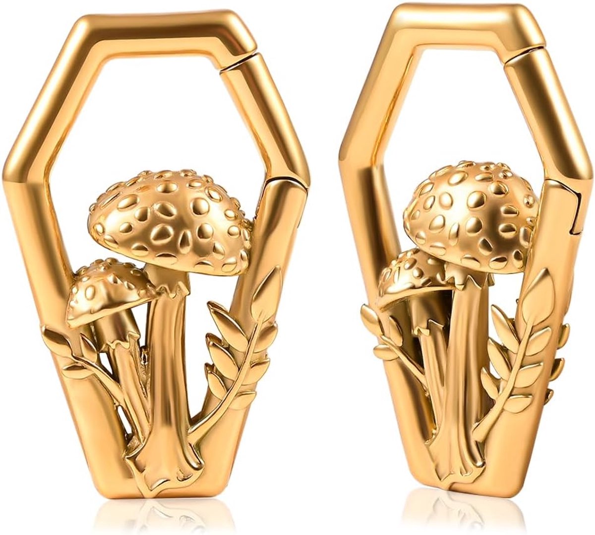 Oorgewichten, fleshtunnel, hangers, ader, paddenstoel, bloem, roestvrij staal, voor mannen en vrouwen, oorpiercing, uitgerekte sieraden, 3 mm, 4 mm, 5 mm, 6 mm, 8 mm