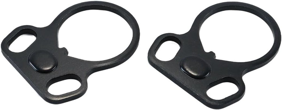 2 stuks riemgesp, eindplaat, dubbele lus, aan beide zijden bruikbare riemadapter, geschikt voor AR-15 M4
