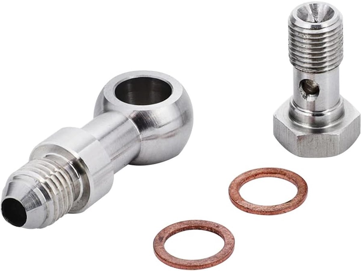 M10x1.25mm naar 4AN Turbo Olie Feed Banjo Bolt Kit voor Mi*ts/ubishi EVO 1-10 4G63T 4B11T