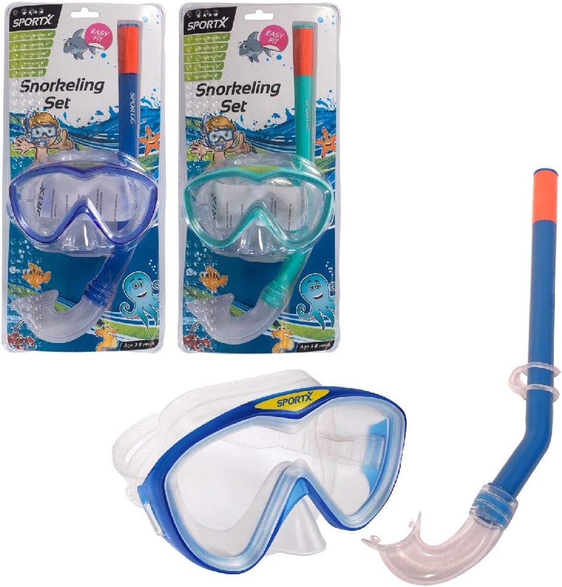 Snorkelset voor Kinderen - Perfecte Pasvorm - Veiligheidslenzen - Makkelijk Ademhalen - SnelShoppen