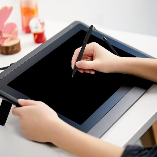 2 stuks resistieve touchscreen stylus pen met vaste punt en siliconen houder met dubbelzijdige lijm inclusief veerband geschikt voor resistieve schermen van tablets — afbeelding 4