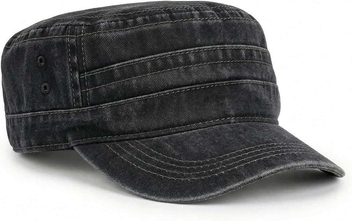 Army Cap Vintage schildpet Militaire Stijl Cap Verstelbare Modieuze Militaire Cap Effen Effen Baseballpet voor Dames en Heren