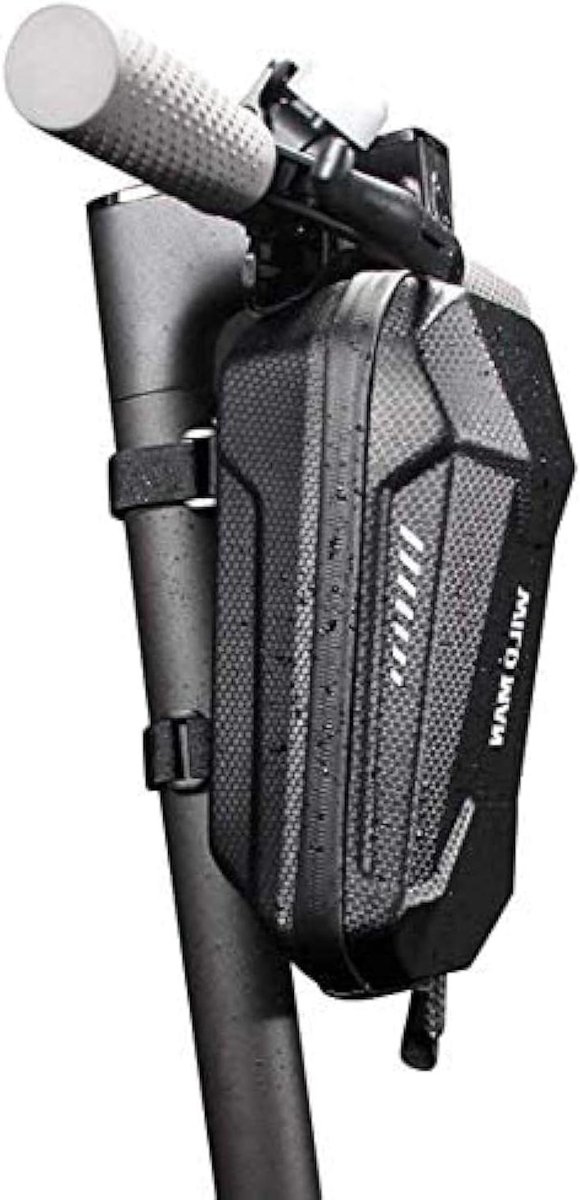 Scooter Opbergtas - Fietstas Stuur - Spullen Vervoeren - Waterdichte Hardcase - 2 Liter - Zwart