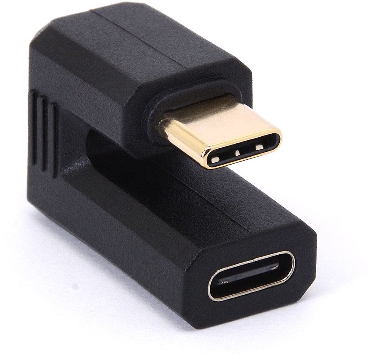 Gold USB C Adapter, 180 Degree Angled Type C OTG Converter, U-Shape USB-C 3.1 Connector Compatible with Laptop - ShopVlot