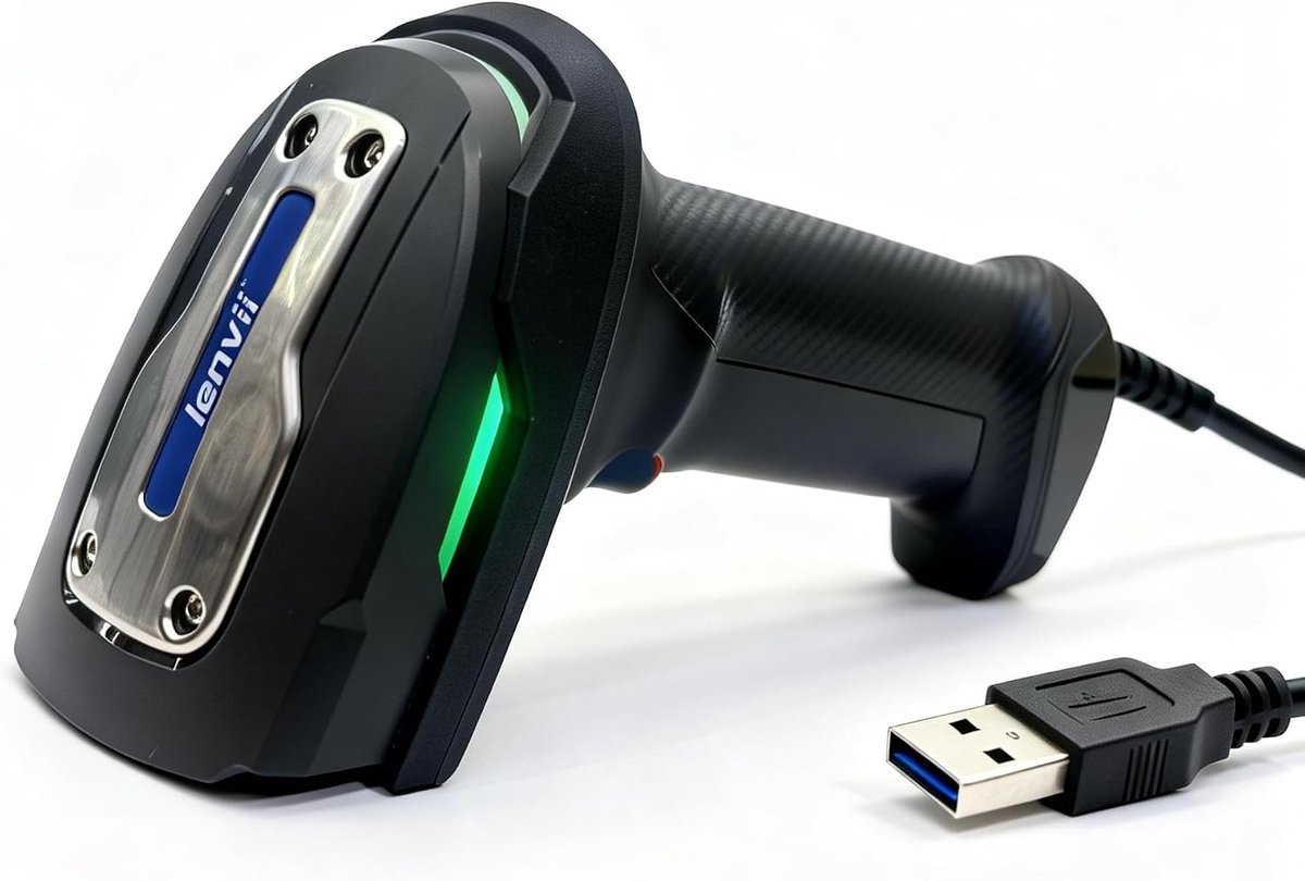 Barcode scanner 2D - industriële lezer - plug and play - snelle code scanning - ShopVlot