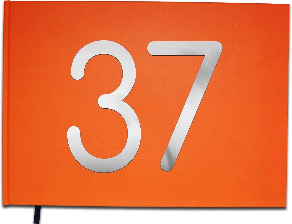 Gastenboek 37 Jaar - Premium Kwaliteit Oranje Koraal - 100 Pagina's - Perfect voor Feesten - ShopVlot