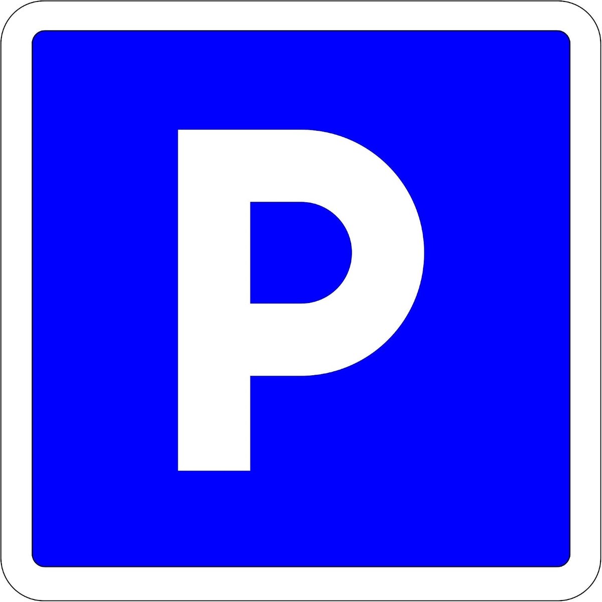 Parkeerplaatsplaat 200 x 200 mm - Vinyl - Waterproof - Duurzaam en weerbestendig - ShopVlot