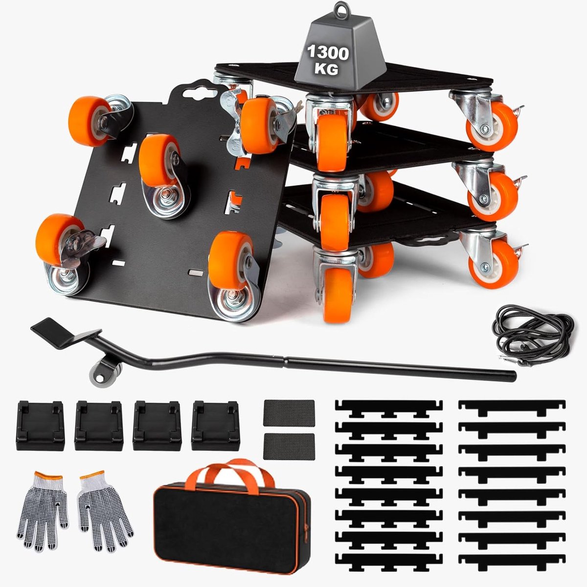 Transportwielen voor zware meubels - capaciteit 1300 kg - professioneel meubel verhuistool - ShopVlot