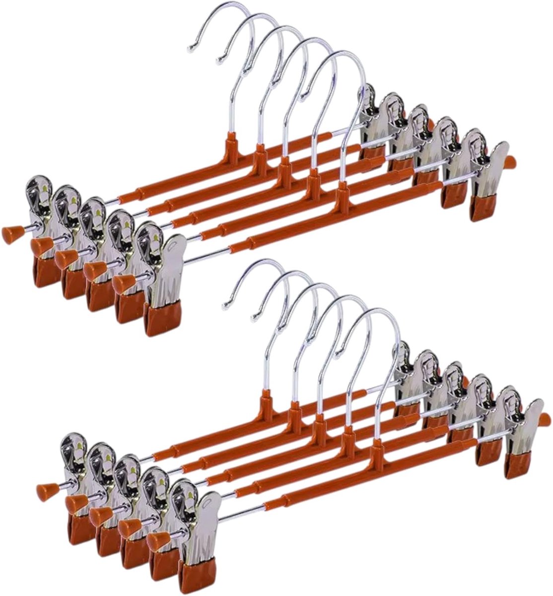 Kledinghanger 30 cm - Metaal - 10 Stuks - Ruimtebesparend - ShopVlot