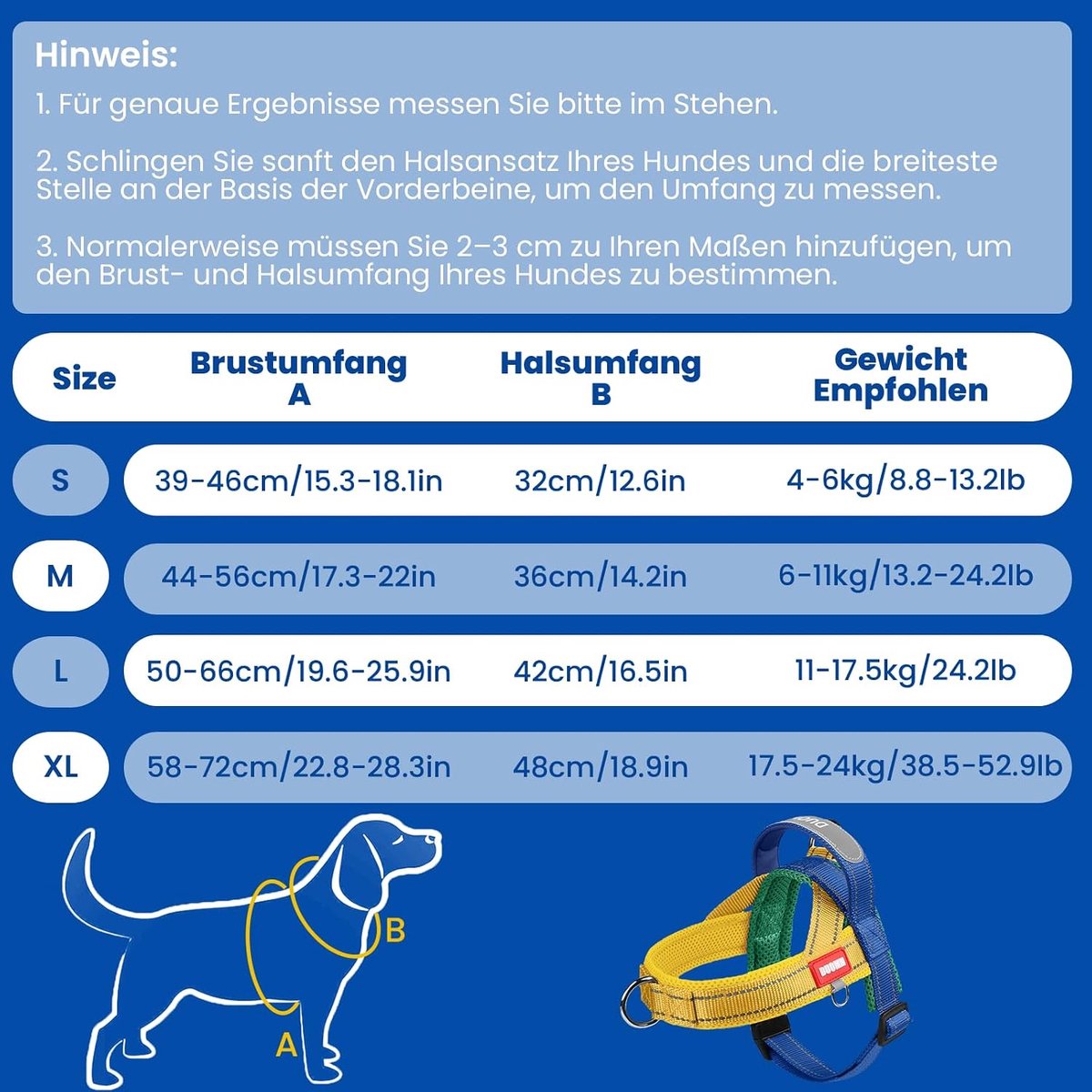 Hondentuig met Hondentuiglijn - Klein Medium - Zacht Verstelbaar Y-tuig - Reflecterend met Handvat - ShopVlot