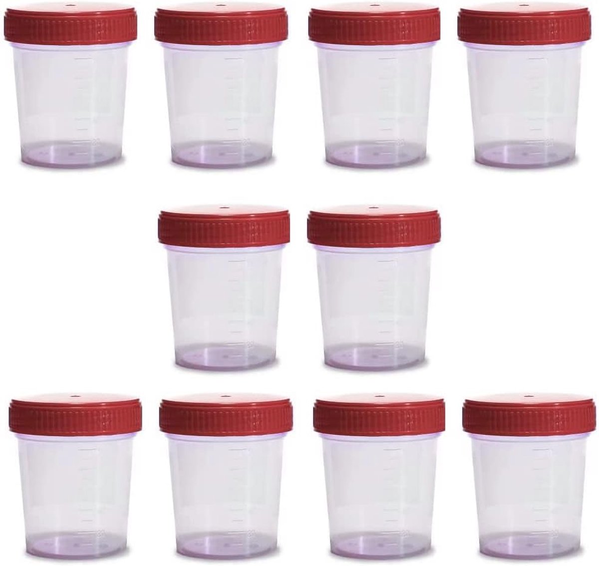 Urine analyse containers 120 ml - Steriel - Luchtdicht deksel - Geschikt voor laboratoria - ShopVlot