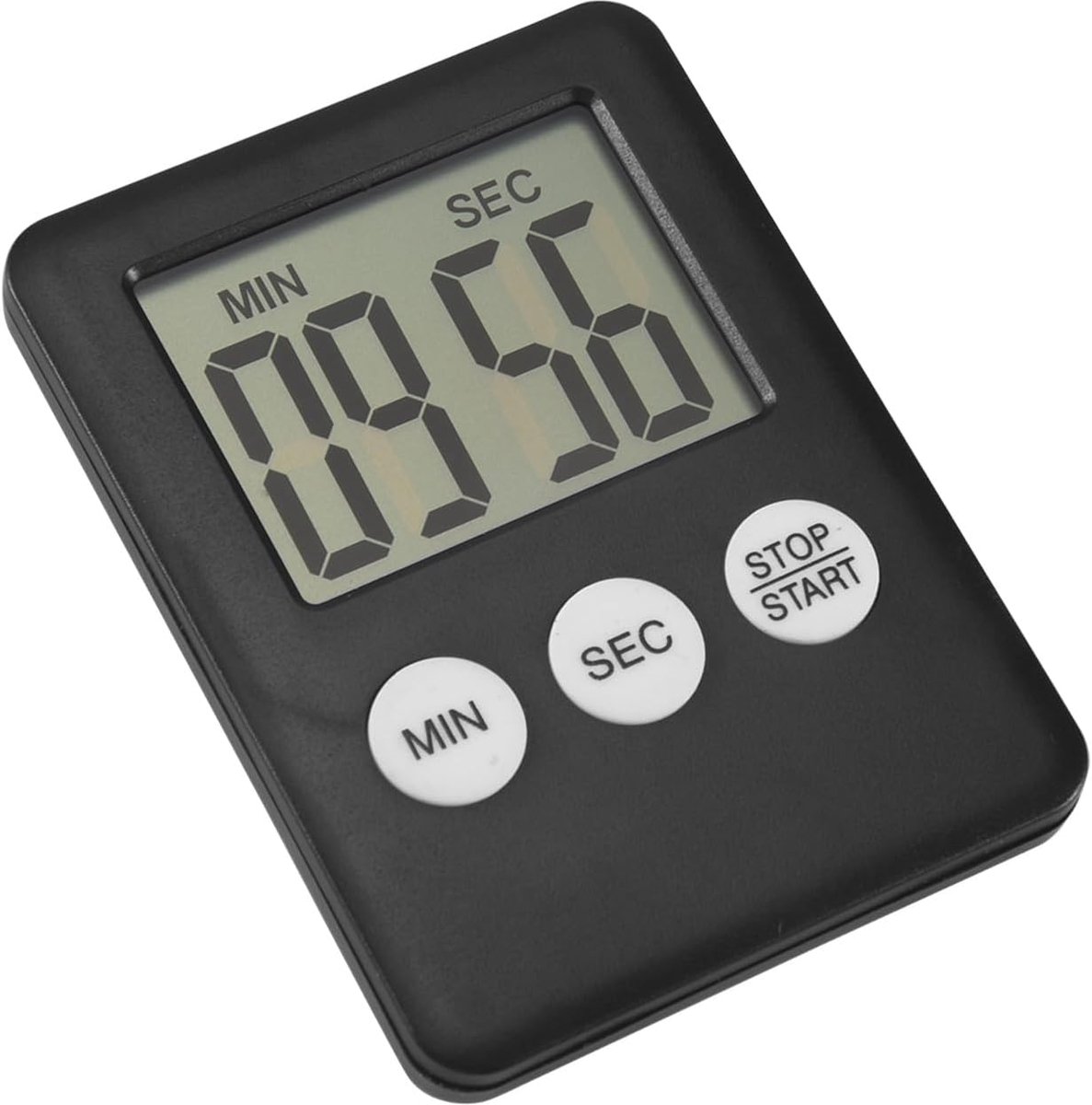 Lcd-display keuken timer - super dun vierkant design - digitaal met magneet - perfect voor koken en trainingen - ShopVlot
