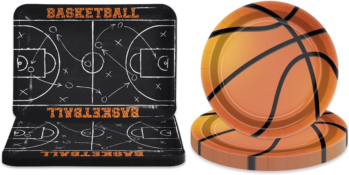 Bordspellen Basketball - 40 Stuks 9 Inch - Papier - Perfect voor Basketball Feestjes - ShopVlot
