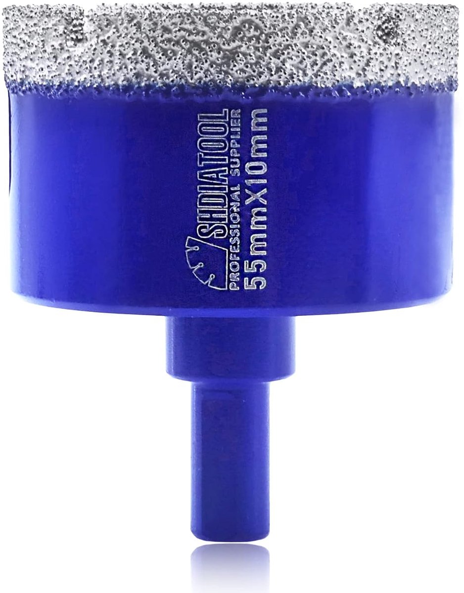 Diamant boortjes 55mm - driehoekshank - voor porselein en natuursteen - droog boren - ShopVlot