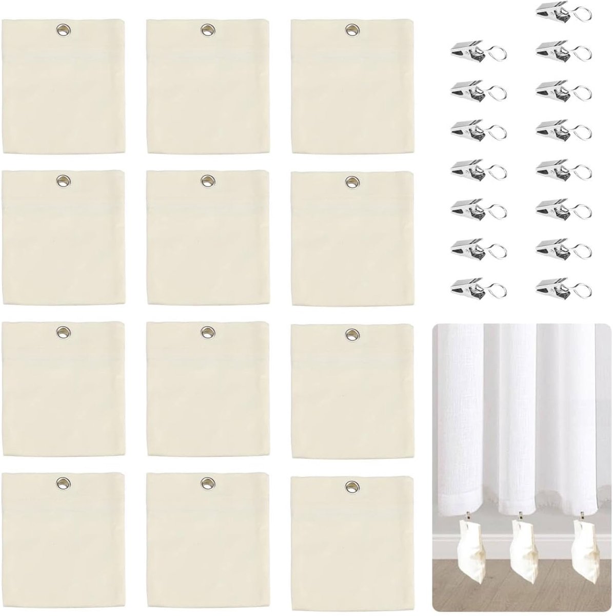 Tentgewichten 12-pack - Beige - Robuuste zandzakken - Ideaal voor windstabiliteit - ShopVlot