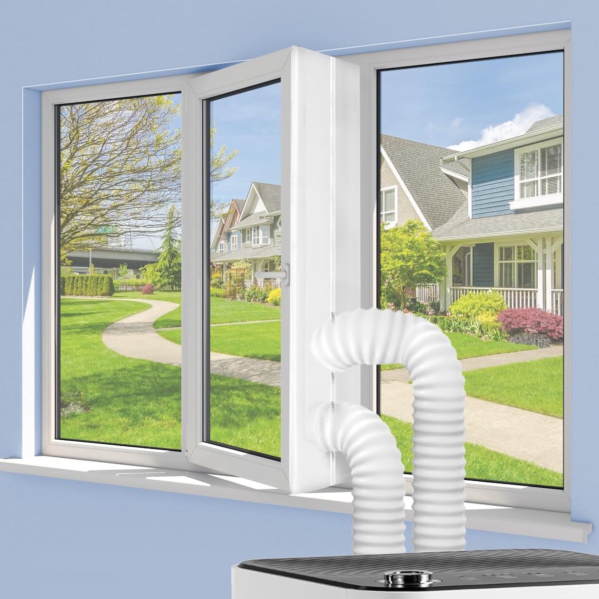 Mobiele airconditioner raamafdichting 400 cm - warmtestop voor raam - efficiënt energiegebruik - ShopVlot