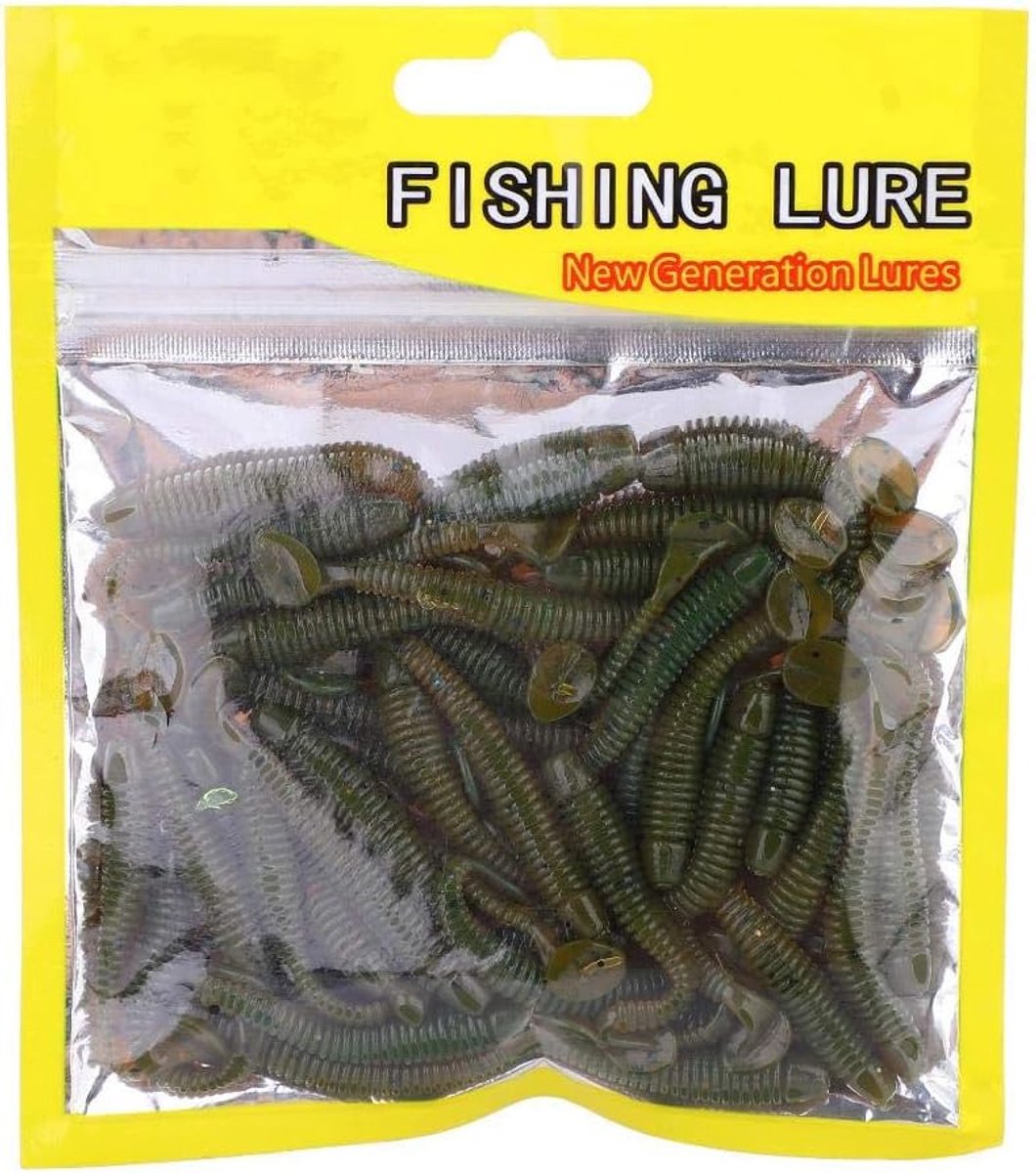 Visspin 50pcs 5cm - Zacht siliconen vervangingsaas - Duurzaam en levensecht - Perfect voor vissen - ShopVlot