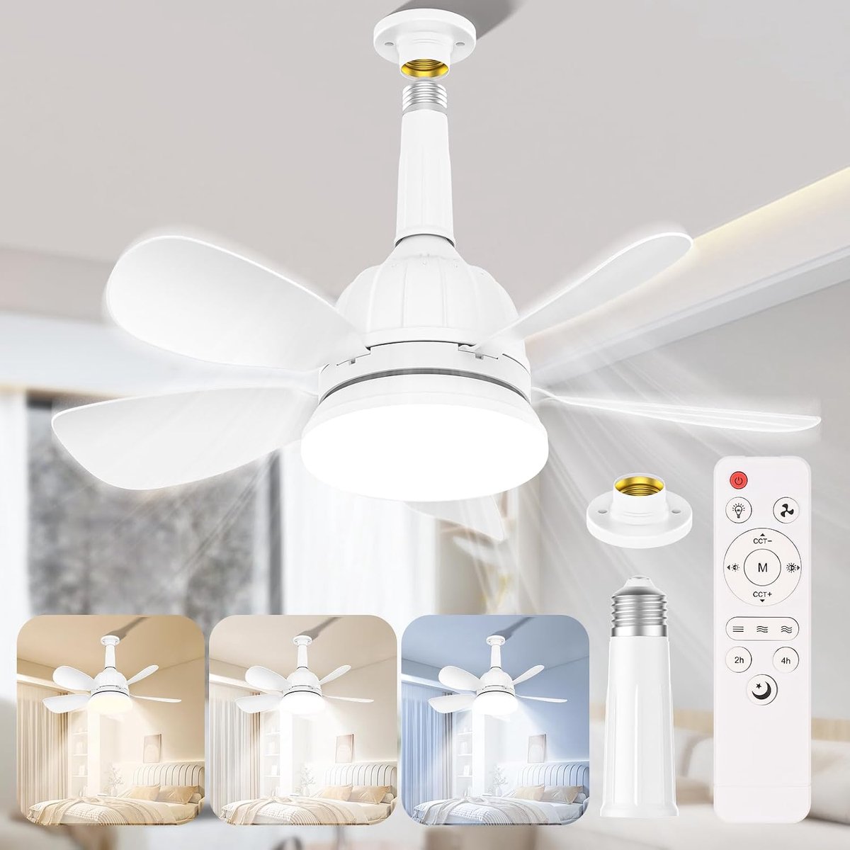 Plafondlamp met afstandsbediening - moderne vormgeving - dimbaar - sfeervolle verlichting - ShopVlot