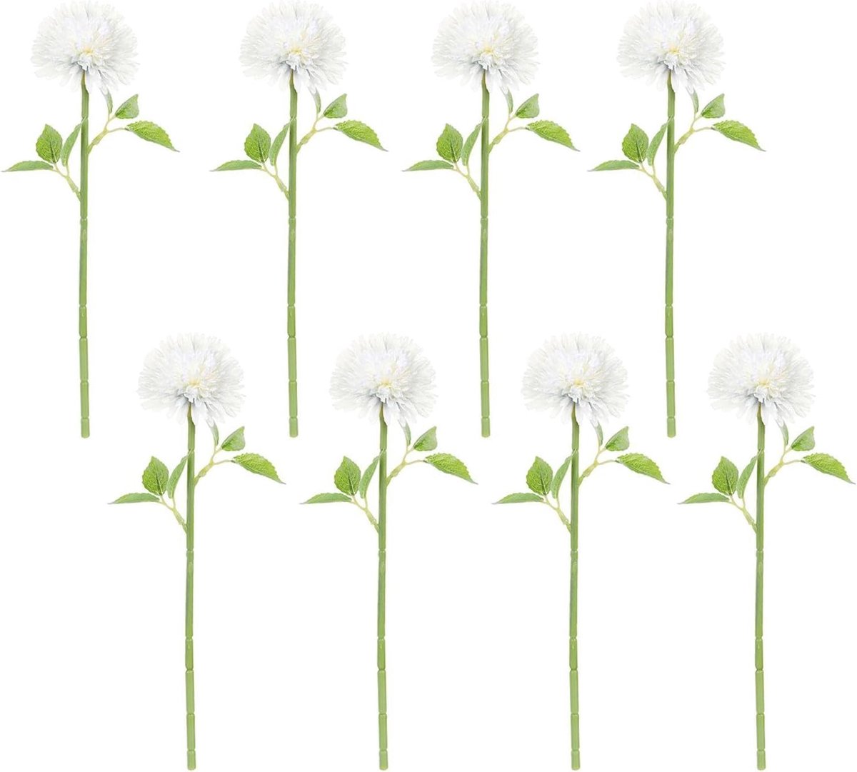 Kunstmatige hortensia's 8 stuks - witte zijde bloemen - 30 cm lengte - perfect voor bruiloftdecoratie - ShopVlot
