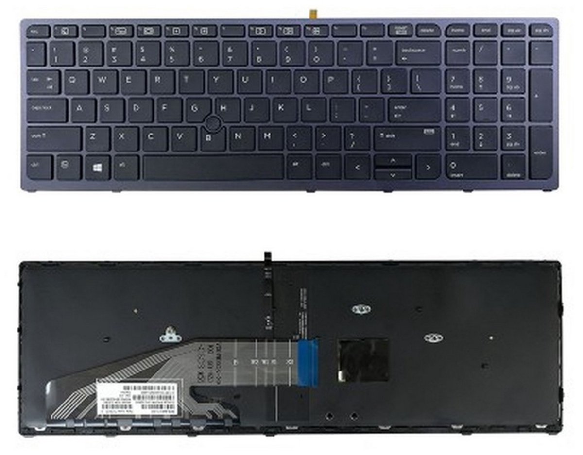 Notebook keyboard for HP Zbook 15 17 G3 G4 with pointer frame backlit