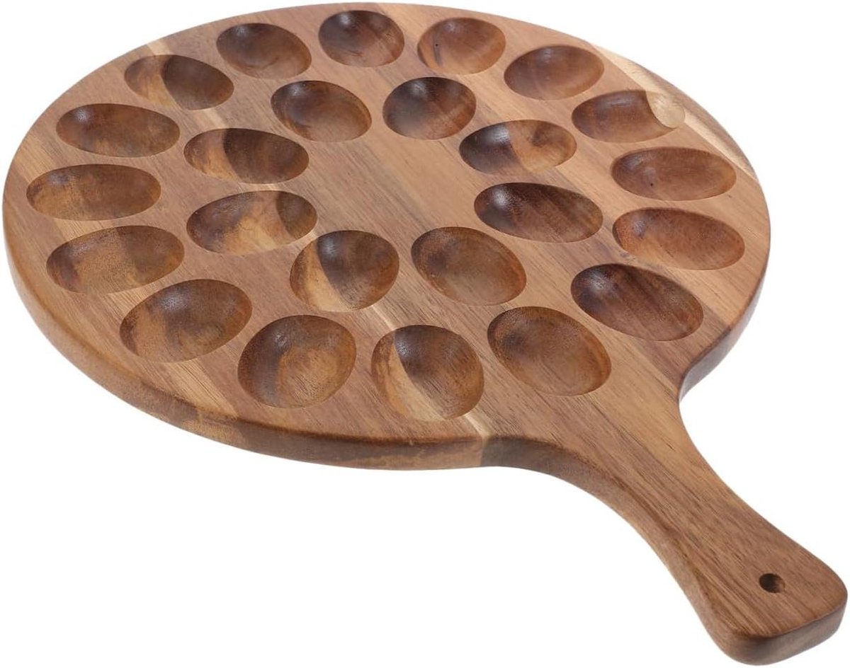 Houten Eierhouder - Eierrek Kip - Paasdecoratie Opslag - Creatief Kipontwerp - 43 x 33 cm - Lichtbruin
