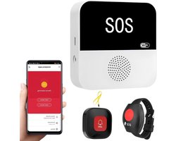 Draadloos Noodsysteem voor Senioren en Gehandicapten - Oproepknop met WiFi en 12 Beltonen