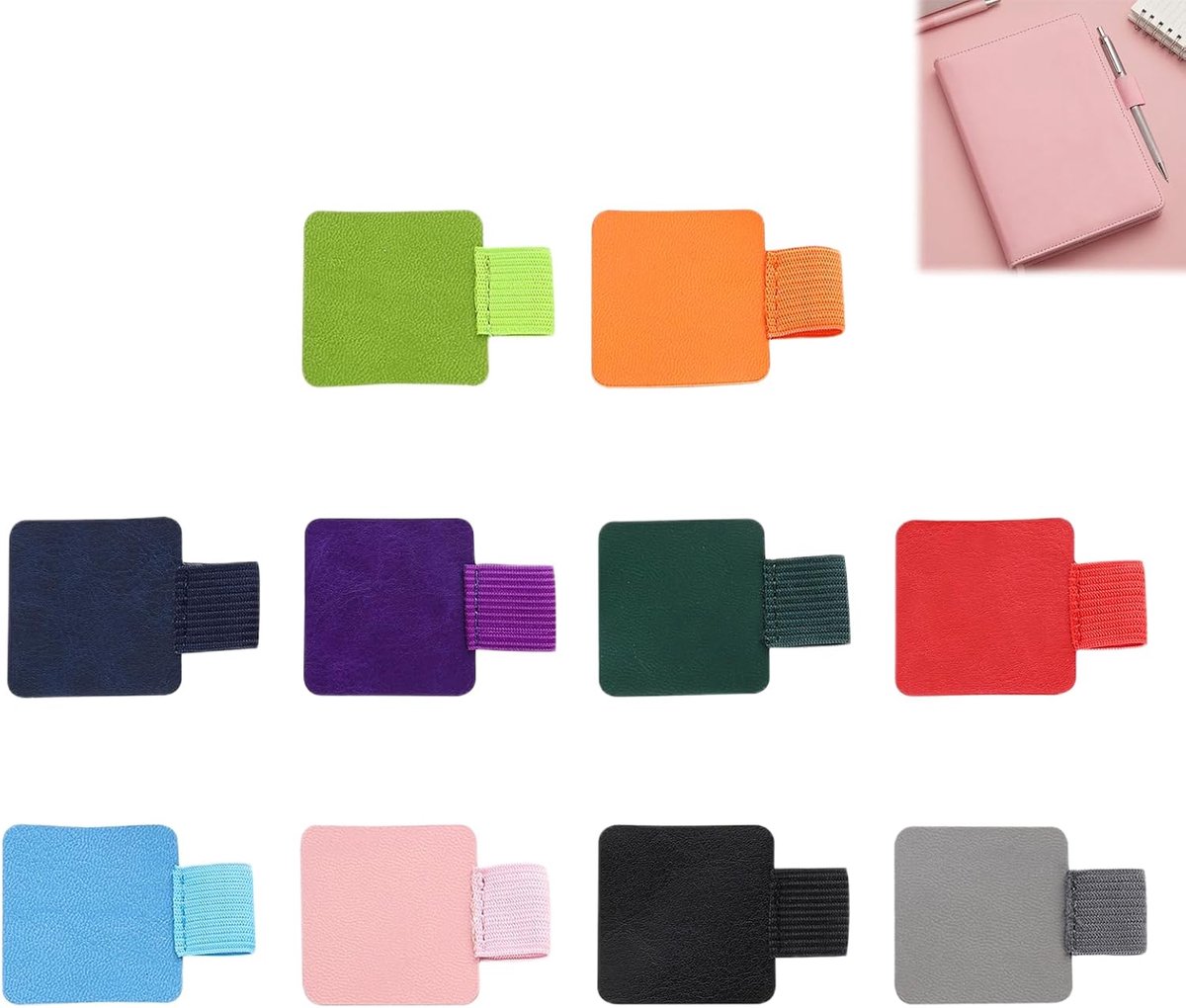Pennenlussen 10 stuks - Zelfklevend - Elastische lus - Voor notitieboek en tablet - SnelShoppen