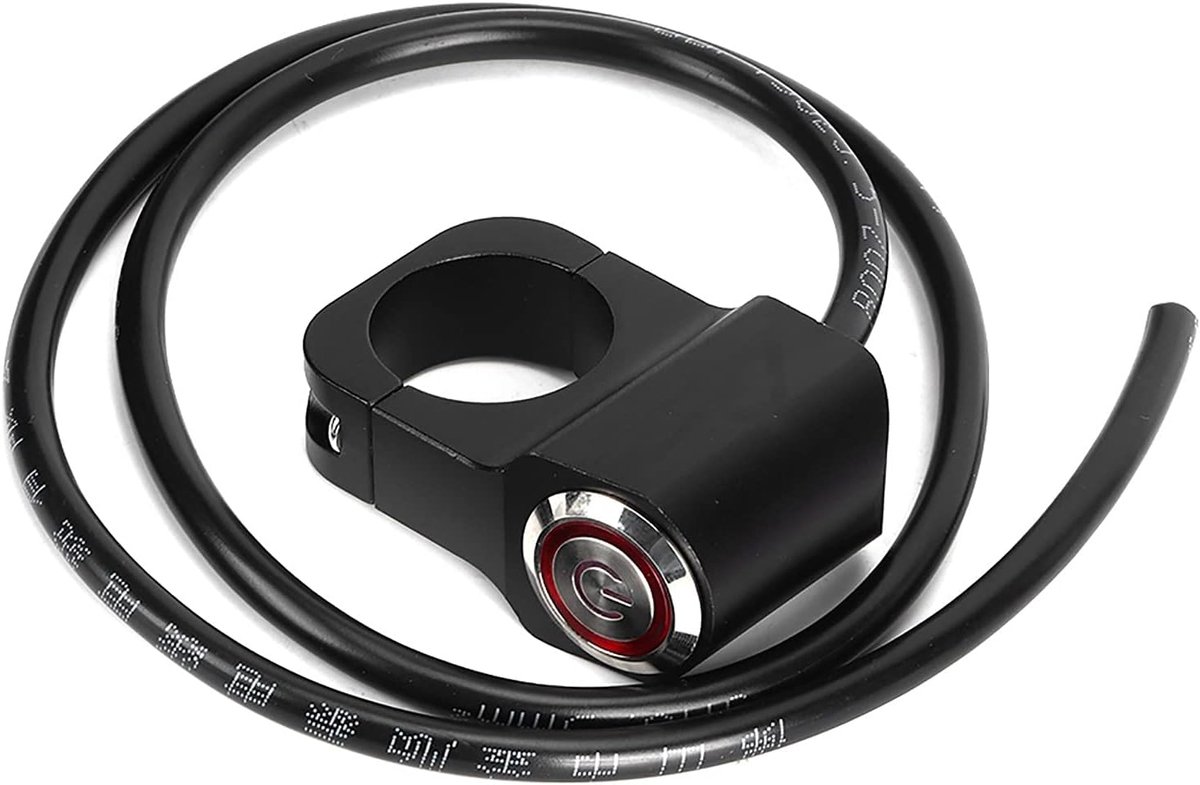 Motorcycle headlight switch 25mm - waterdicht RVS - LED spotlights - eenvoudig te installeren - SnelShoppen