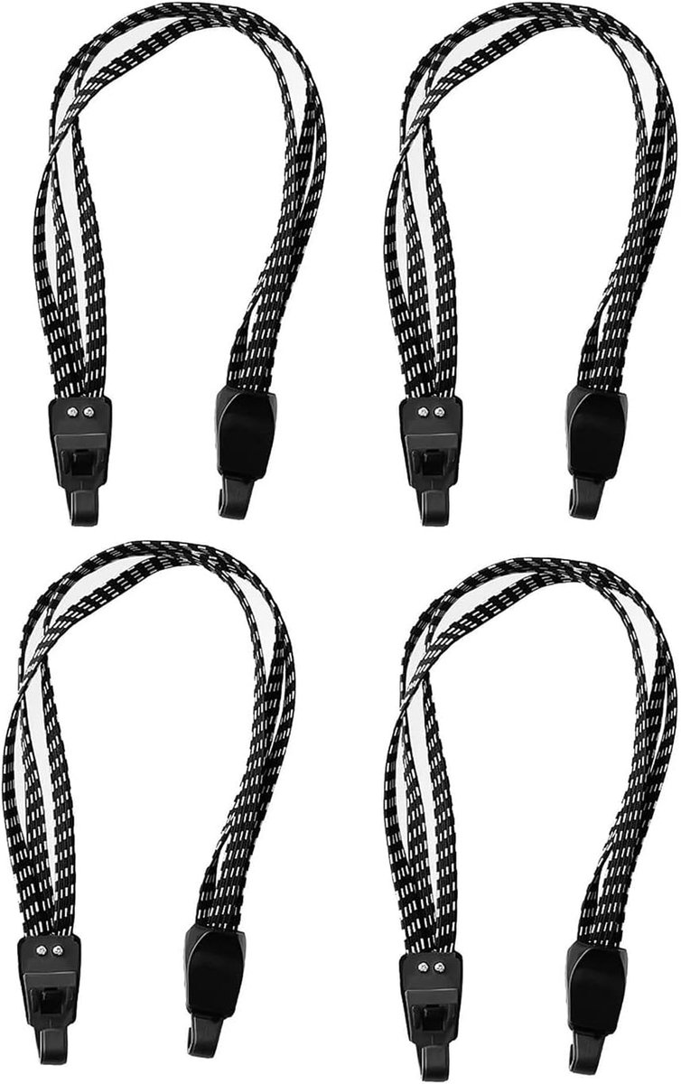 Bagagestraps set van 4 - 3-in-1 spanningstrekker - verstelbaar 70-123 cm - met haak voor bagagedrager - SnelShoppen