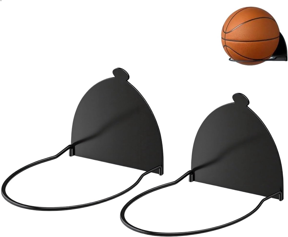 Ballenhouder zonder boren - metalen wandbevestiging - stabiele opslag in woonkamer of sportkamer - SnelShoppen