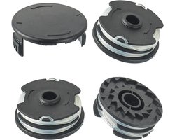 4 stuks Reservedraadspoel geschikt voor LIDL Parkside grastrimmer PRT 550 A1, A3 PRT300 A1 PRTA 20-Li A1, B1 B2 C3 reservespoel - onkruidborstel - grastrimmer draad - bosmaaier draad - (3 reservespoelen voor trimmer + 1 spoeldeksel)