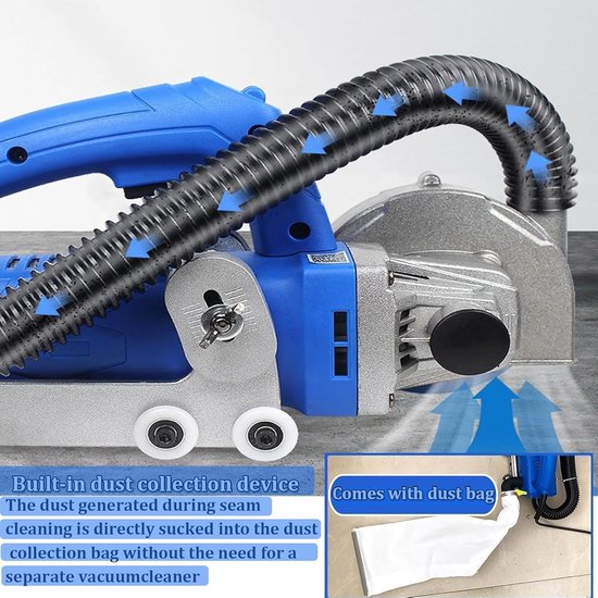 Voegenverwijderaar - Tegelreiniger Krabber - Voegen Reinigen - Krachtige 1200W Motor - 33x19x13 cm - Grijs — afbeelding 4