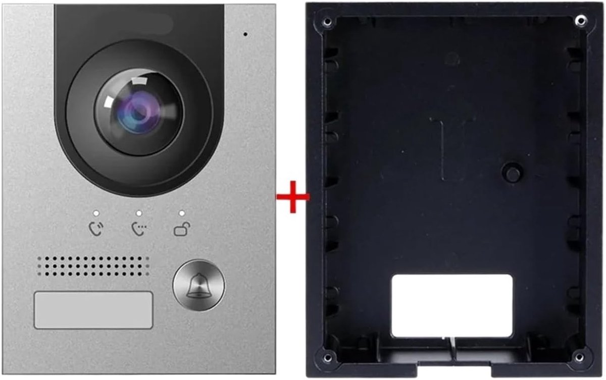 Videodeurbel - IP Deurstation - Veilige Toegang - 160 Graden Fisheye - 2MP HD - Zilver