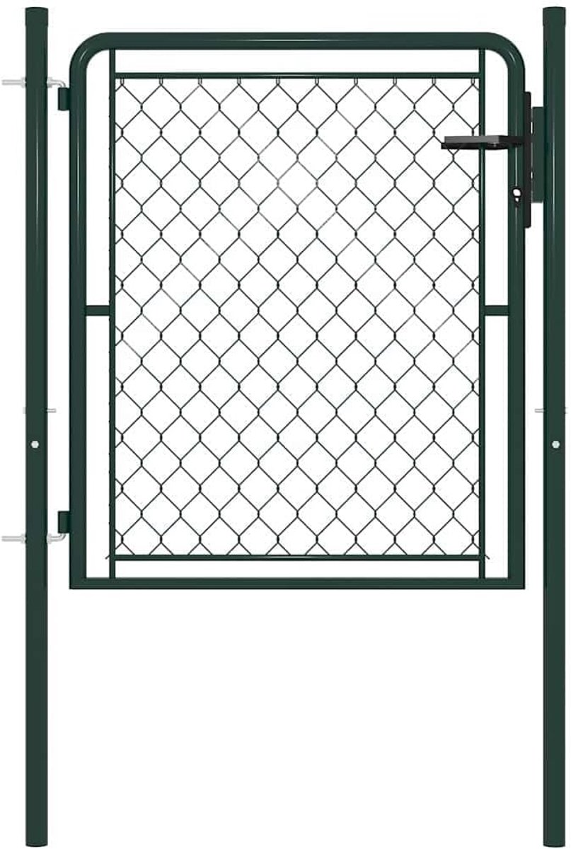 Stalen Tuinpoort - Hekwerk Deur - Buiten Toegang - Roestbestendig Staal - 100 x 150 cm - G