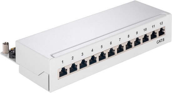 CAT 6 mini/desktop patchpaneel, 12-poorts (1 U) van cat — afbeelding 5