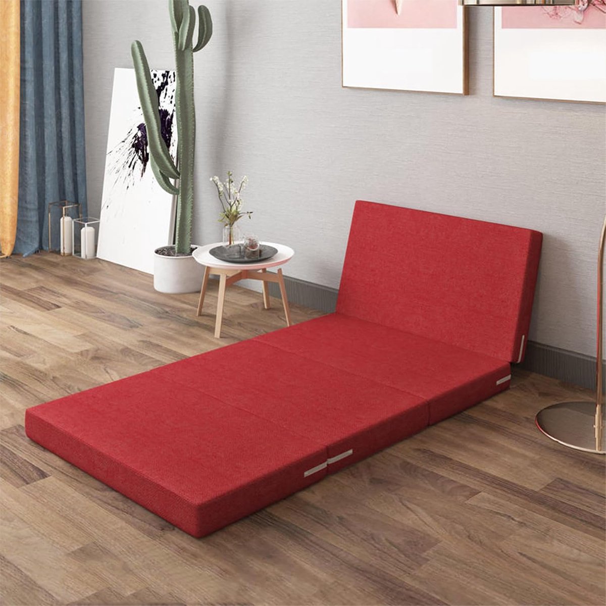 Opvouwbaar Matras - Reis Matras - Comfortabel Slapen - Antislip Onderkant - 200 x 60 x 5 cm - Rood
