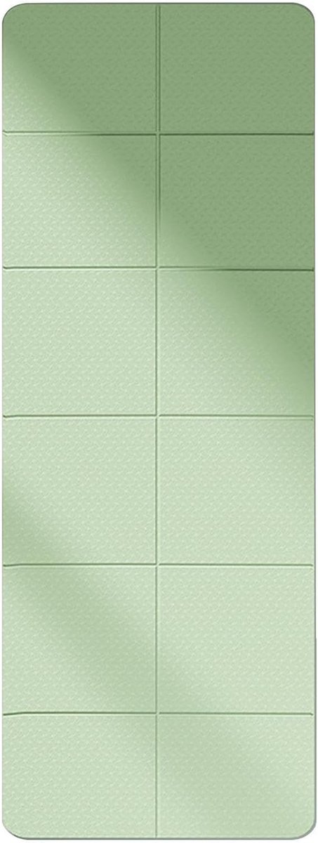 Opvouwbare Oefenmat - Draagbare Yogamat Vloermat - Thuis Fitness - Dun Lichtgewicht Ontwerp - 183x61x0.4cm - Groen