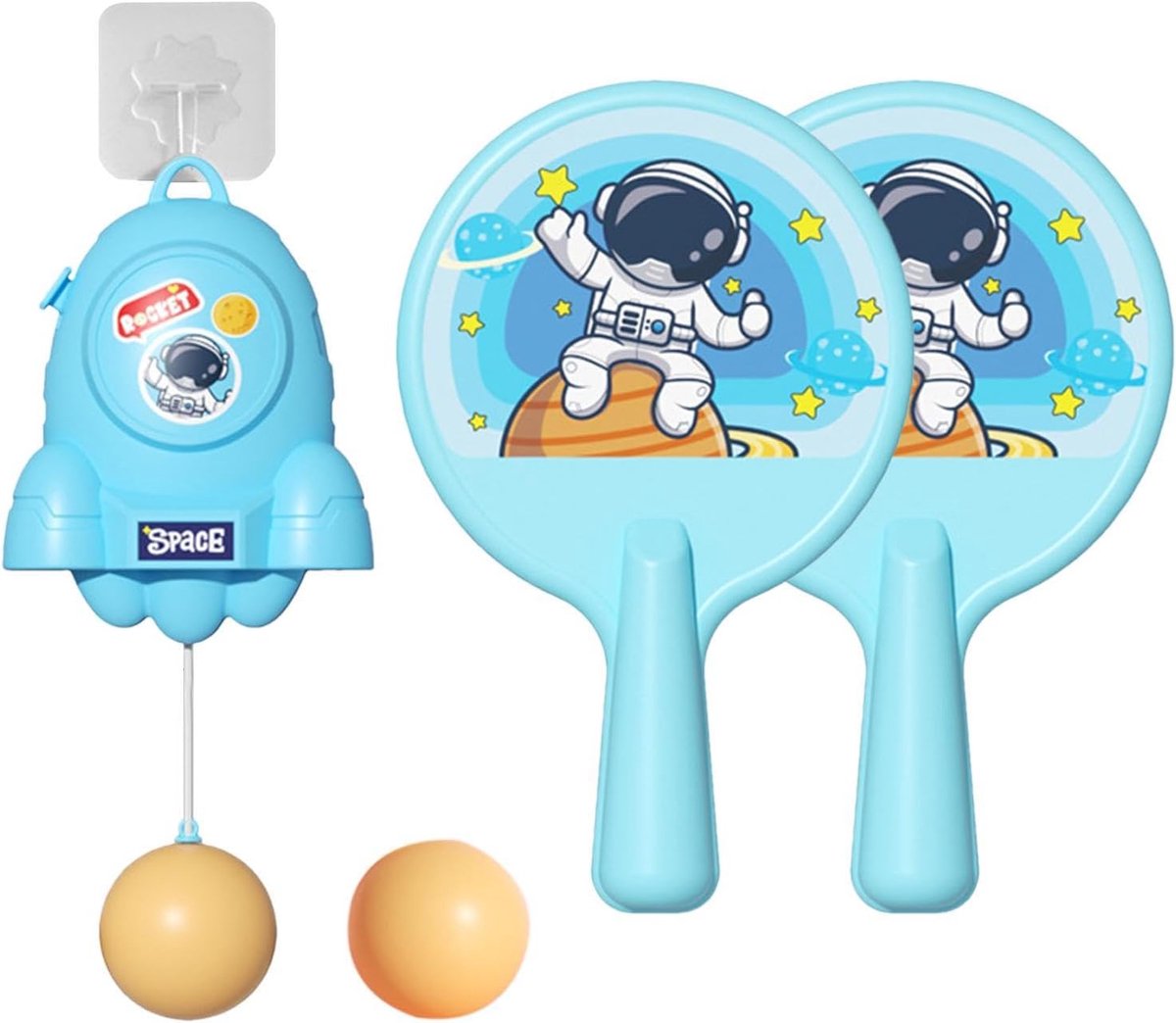 Tafeltennis Oefenset - Rebound Trainer - Slagcoördinatie Trainen - In Hoogte Verstelbaar - 186 x 116 x 3 cm - Blauw