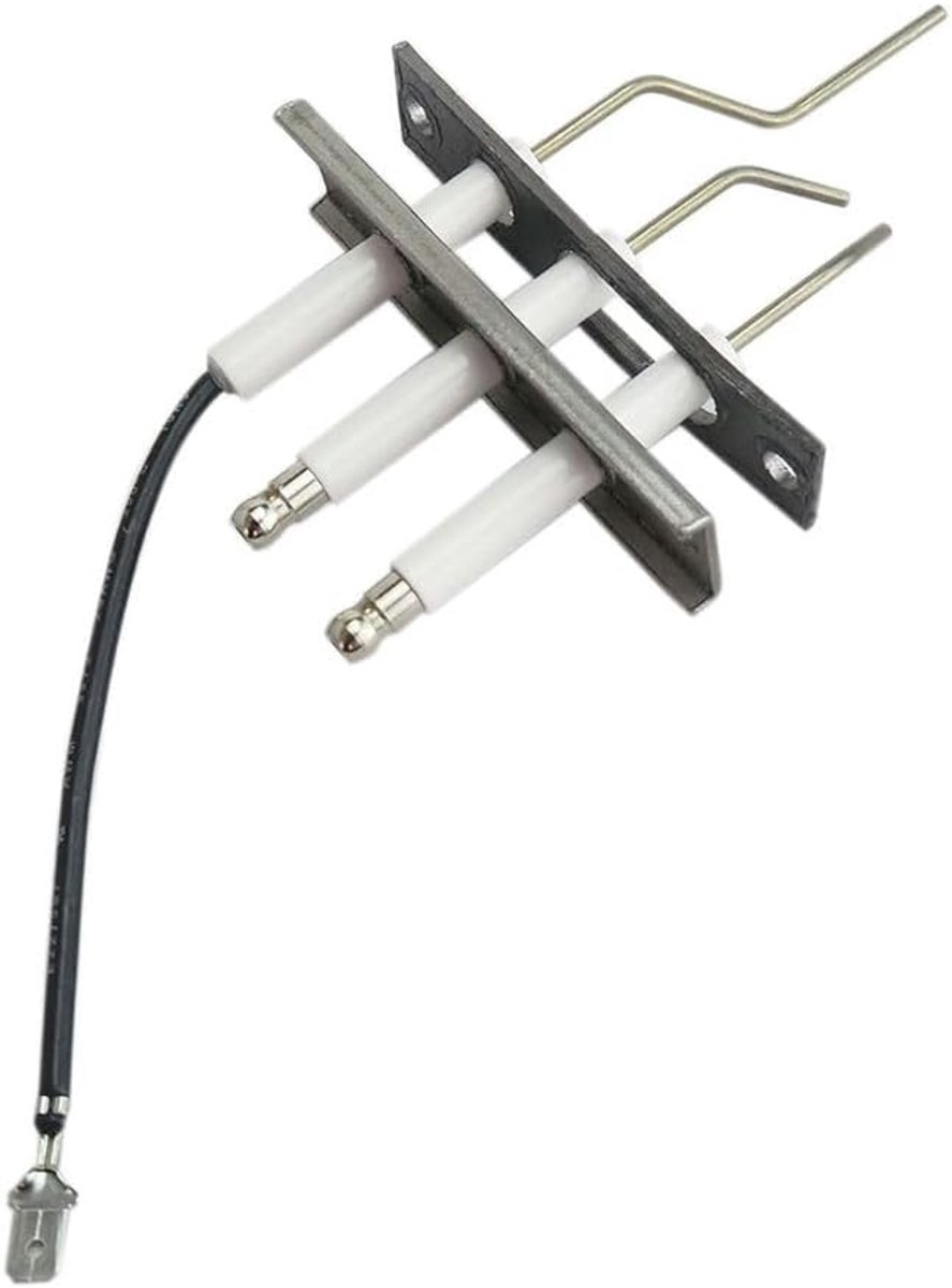 Ketel Ontsteking Elektrode - Vonk Vlamsensor - Ketel Reparatie - Betrouwbare Vlamdetectie - 9 x 7 x 3 cm - Wit/Metaal