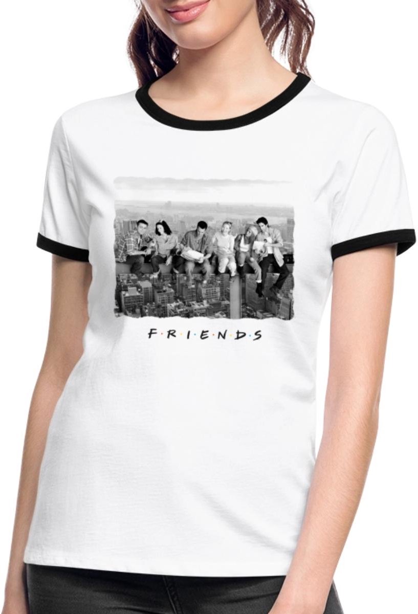 Friends New York Lunch Atop Skyscraper Parodie Vrouwen Contrast Shirt