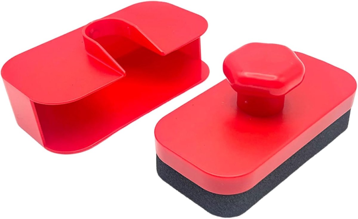 Banden Glans Applicator - Autodetailleerspons Wielborstel - Auto Onderhoud - Met Beschermdop - 14.2x7.5x7.2cm - Zwart