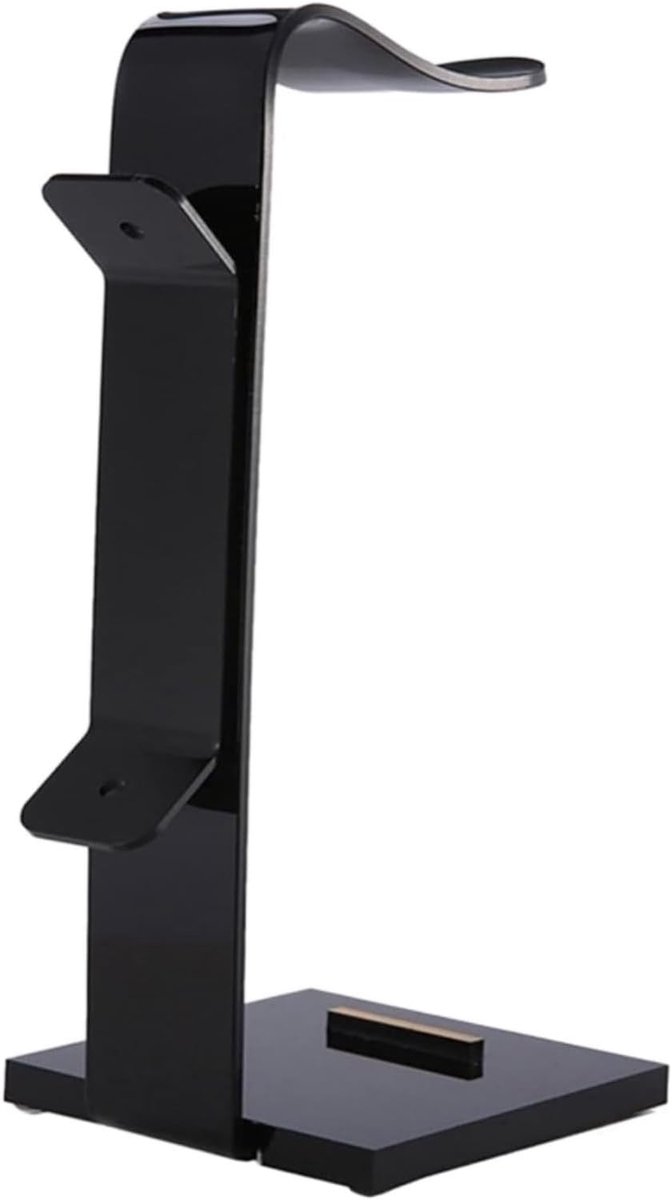 Hoofdtelefoonhouder - Ophangbeugel Oortjes - Bureau Organiseren - Uniek Gebogen Ontwerp - 25 cm - Zwart