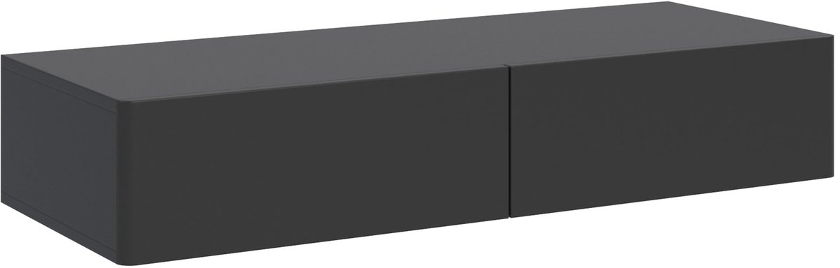 Selsey Olio – Hangende kaptafel met 2 lades - zwart - 110cm